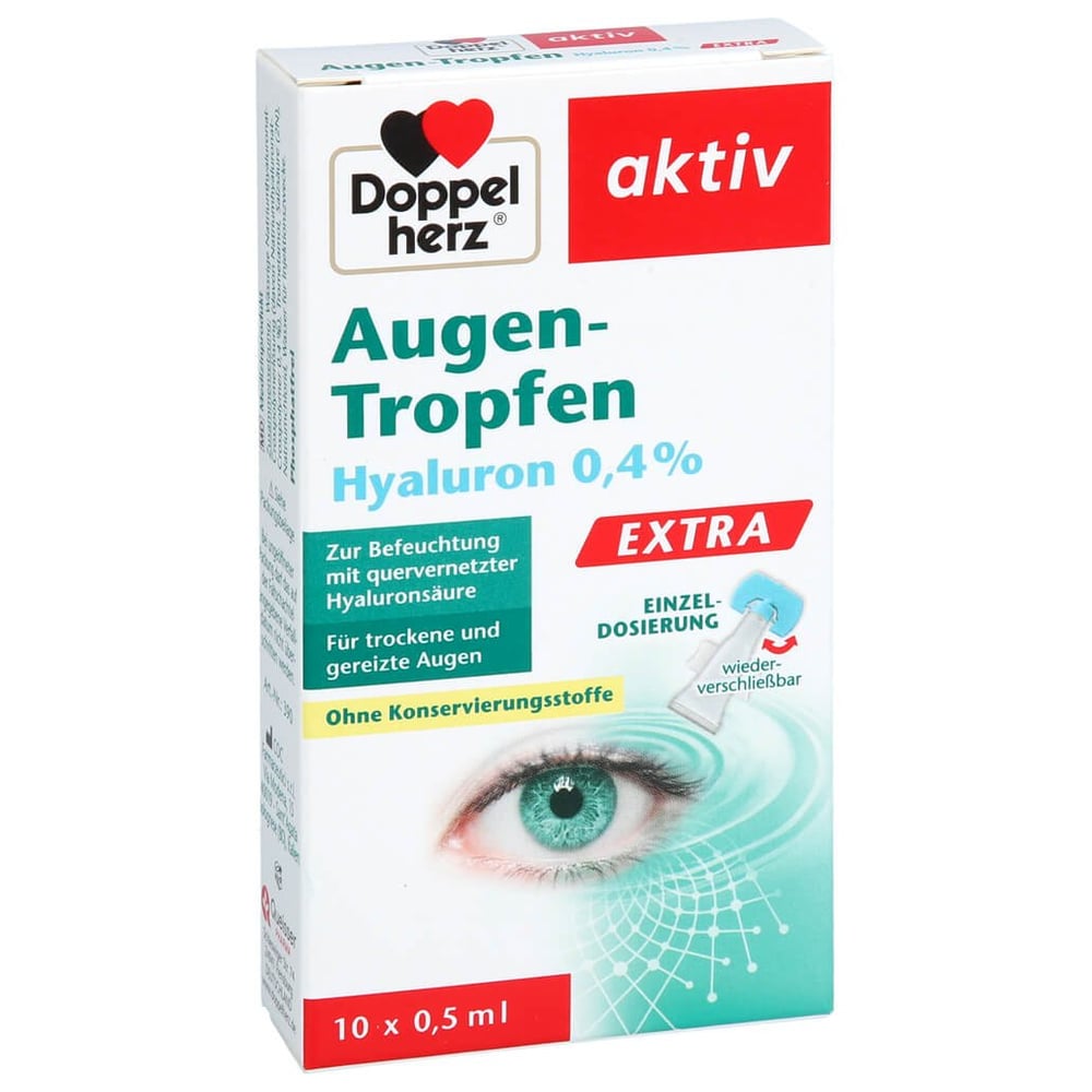 Doppelherz Augen-Tropfen Hyaluron 0.4% Extra