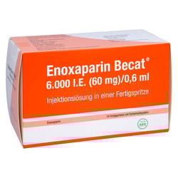 Enoxaparin Becat 6000 I.E. (60 mg)/0,6 ml Injektionslösung