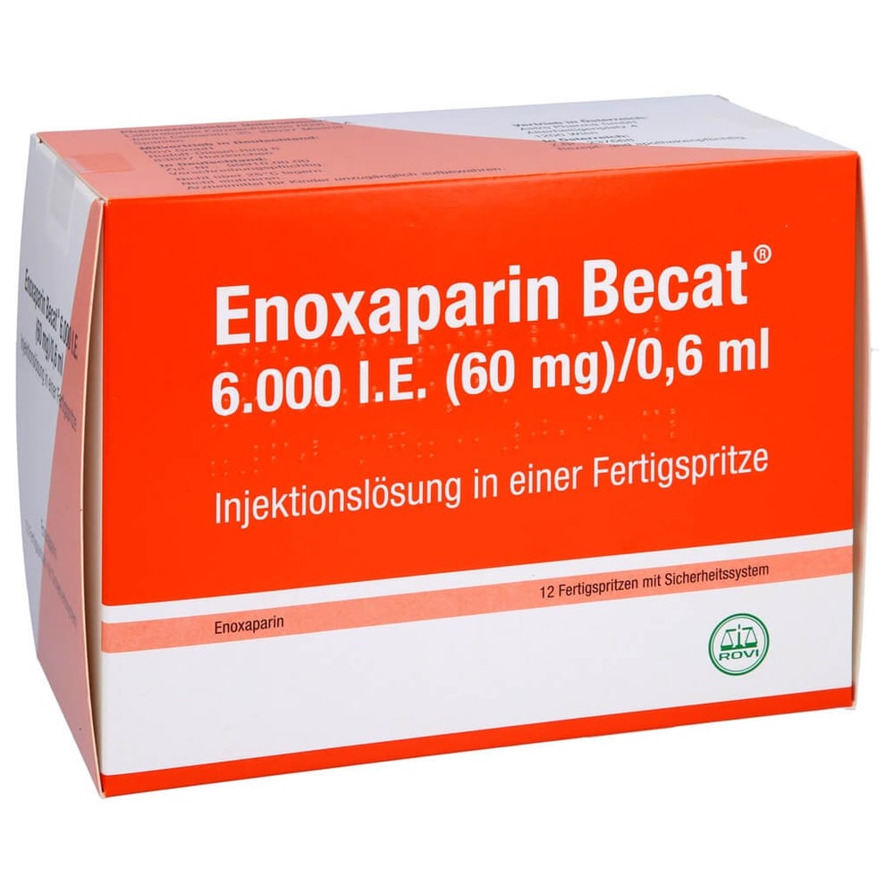 Enoxaparin Becat 6000 I.E. (60 mg)/0,6 ml Injektionslösung
