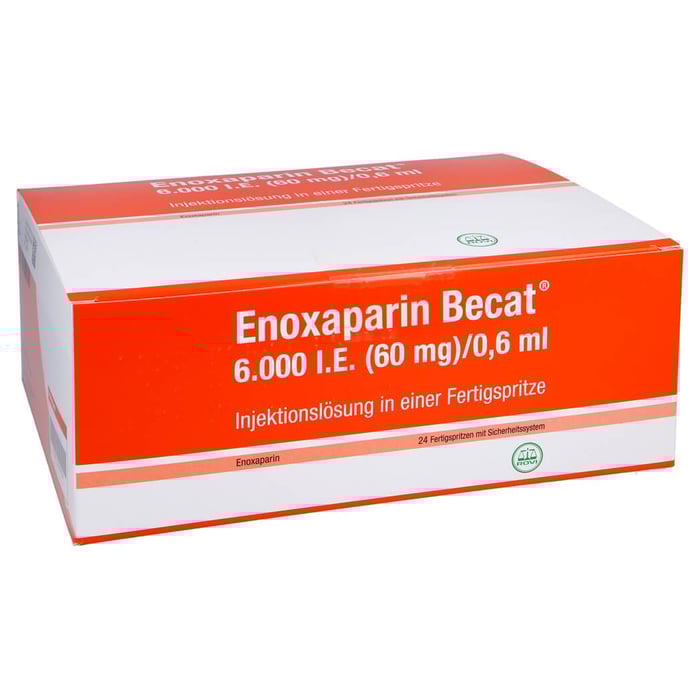 Enoxaparin Becat 6000 I.E. (60mg)/0,6ml Injektionslösung