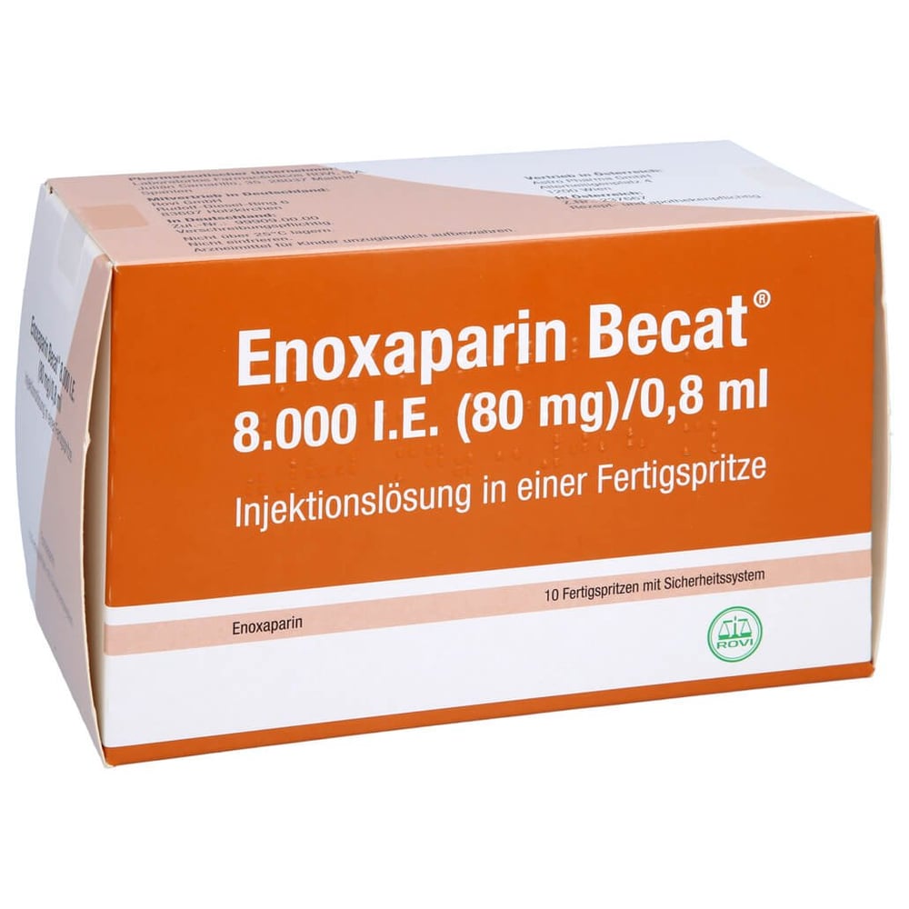 Enoxaparin Becat 8000 I.E. (80 mg)/0,8 ml Injektionslösung
