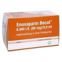Enoxaparin Becat 8000 I.E. (80 mg)/0,8 ml Injektionslösung