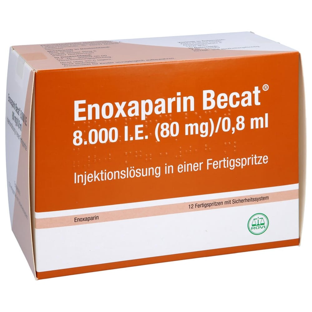 Enoxaparin Becat 8000 I.E. (80 mg)/0,8 ml Injektionslösung