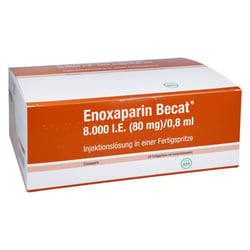 ENOXAPARIN Becat 8.000 I.E. 80mg/0,8ml ILO FS+Si.S