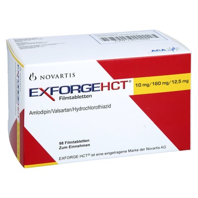 Exforge HCT 10 mg/160 mg/12,5 mg