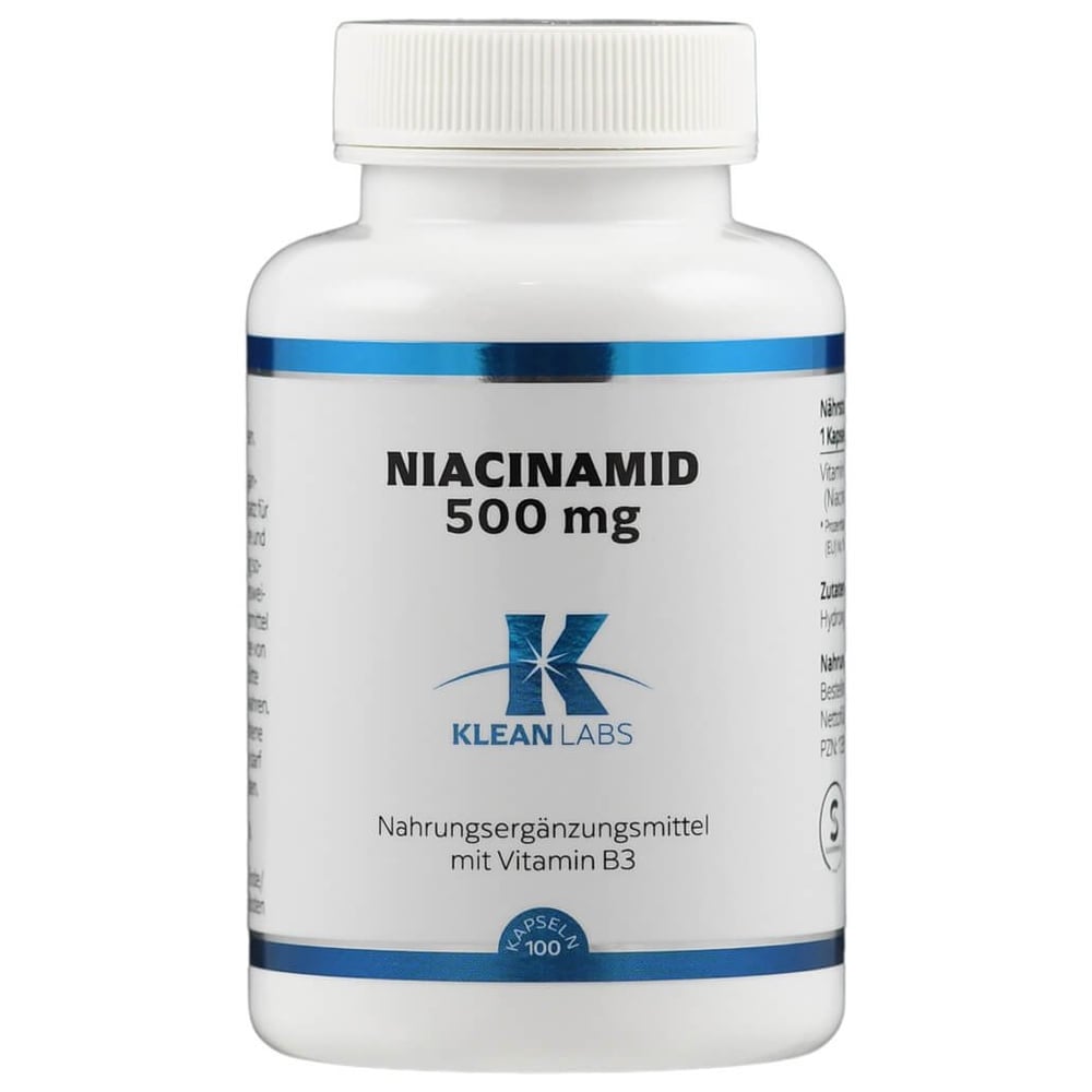 Niacinamid (B3) 500 mg KLEAN LABS