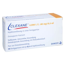 Clexane 4000 I.E. (40 mg)/0,4 ml Injektionslösung