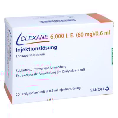 Clexane 6000 I.E. (60 mg)/0,6 ml Injektionslösung