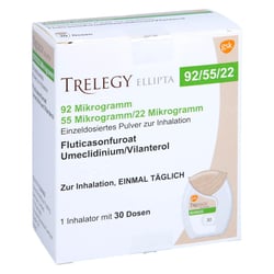 Trelegy Ellipta 92 ug/ 55 ug/ 22 ug Dosis 30 ED