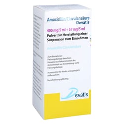 Amoxicillin/Clavulansäure Devatis 400 mg/5 ml + 57 mg/5 ml