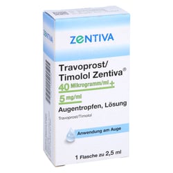 Travoprost/Timolol Zentiva 40 Mikrogramm/ml + 5 mg/ml