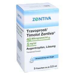 Travoprost/Timolol Zentiva 40 Mikrogramm/ml + 5 mg/ml