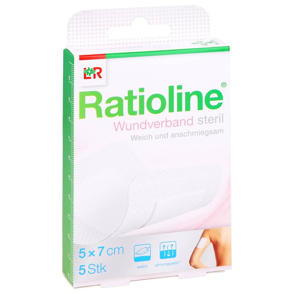 Ratioline Wundverband 7x5 cm steril