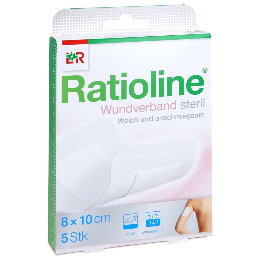 Ratioline Wundverband 10x8 cm steril