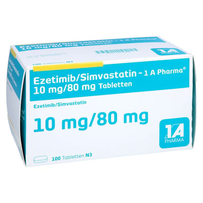 Ezetimib/Simvastatin-1A Pharma 10 mg/80 mg Produktbild 1