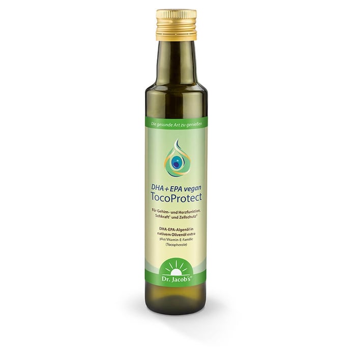 Dha + Epa vegan TocoProtect 250 ml Algenöl Olivenöl Omega-3