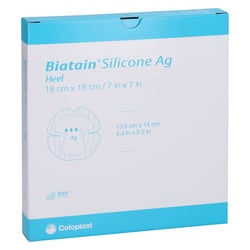 Biatain Silicone Ag Schaumverband Ferse 18x18 cm