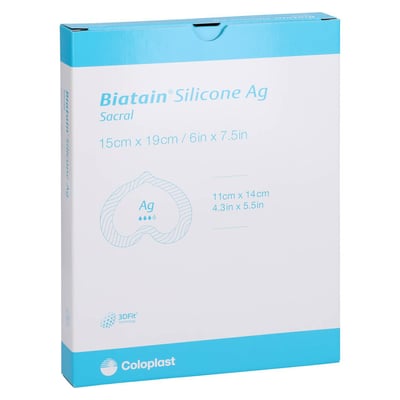 Biatain Silicone Ag Schaumverb Sakr klein 15x19 cm
