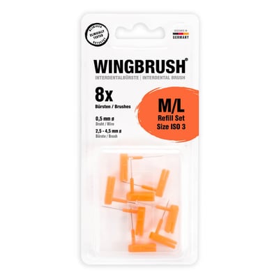 Wingbrush Refill-Set Interdentalb.ISO 3 med./large