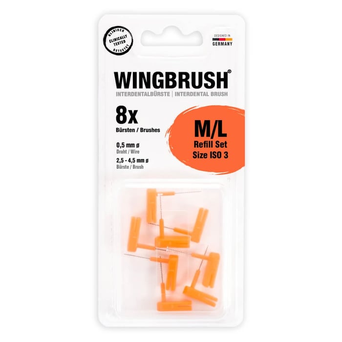 Wingbrush Refill-Set Interdentalb.ISO 3 med./large