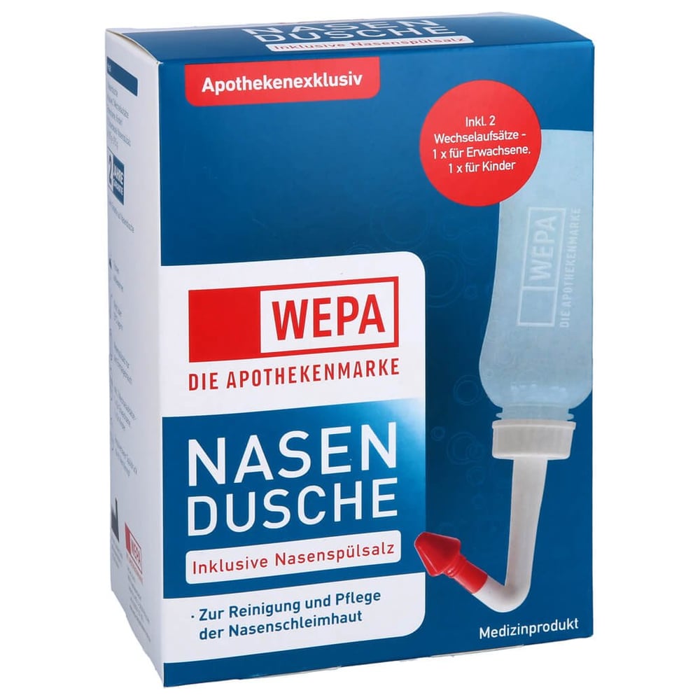 Wepa Nasendusche mit 10x2,95 g Nasenspülsalz