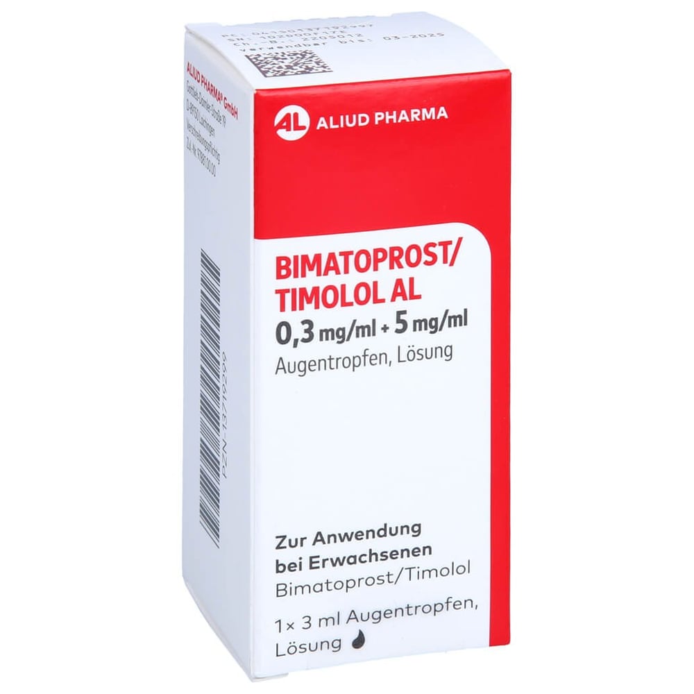 Bimatoprost/Timolol AL 0,3 mg/ml + 5 mg/ml