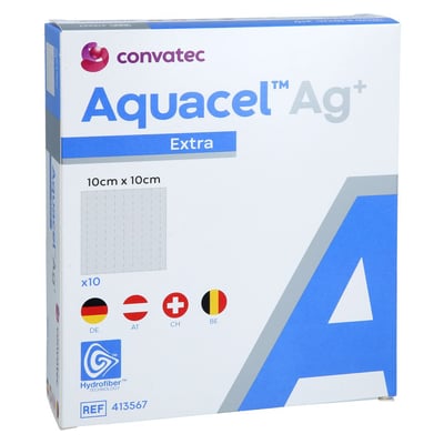 Aquacel Ag+ Extra 10x10 cm Kompressen Avitamed