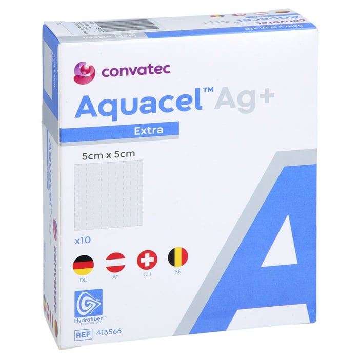 Aquacel Ag+ Extra 5x5 cm Kompressen