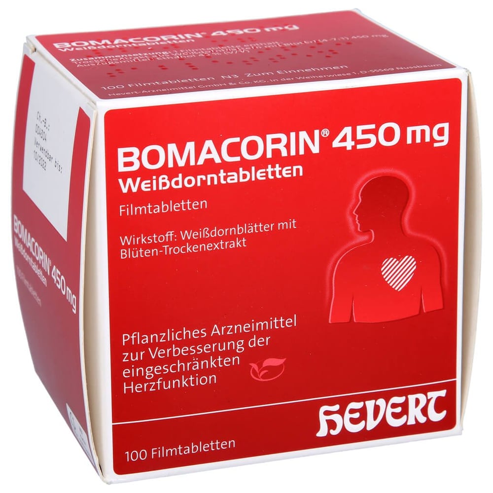 Bomacorin 450 mg Weißdorntabletten