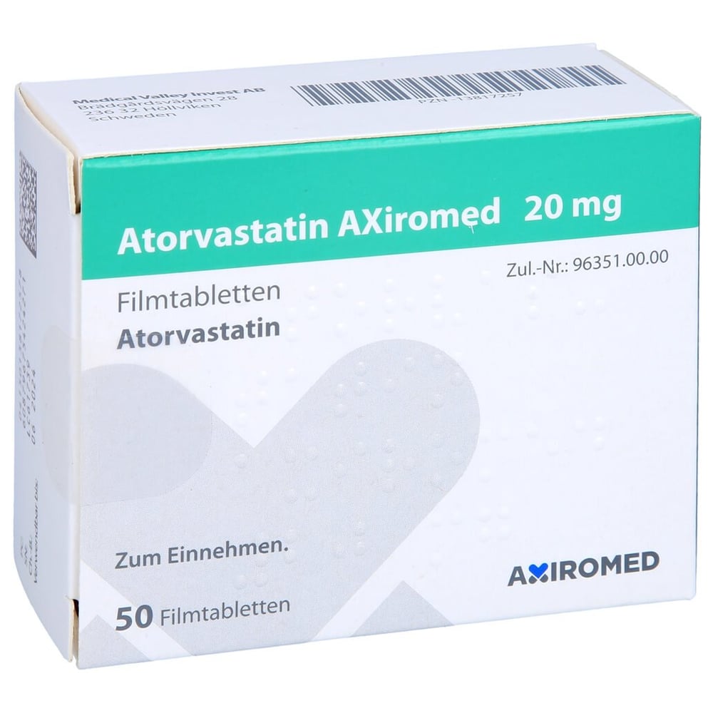 Atorvastatin AXiromed 20 mg