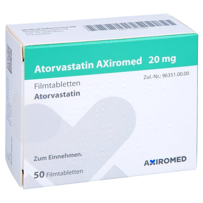Atorvastatin AXiromed 20mg