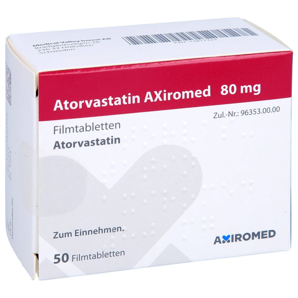 Atorvastatin AXiromed 80 mg
