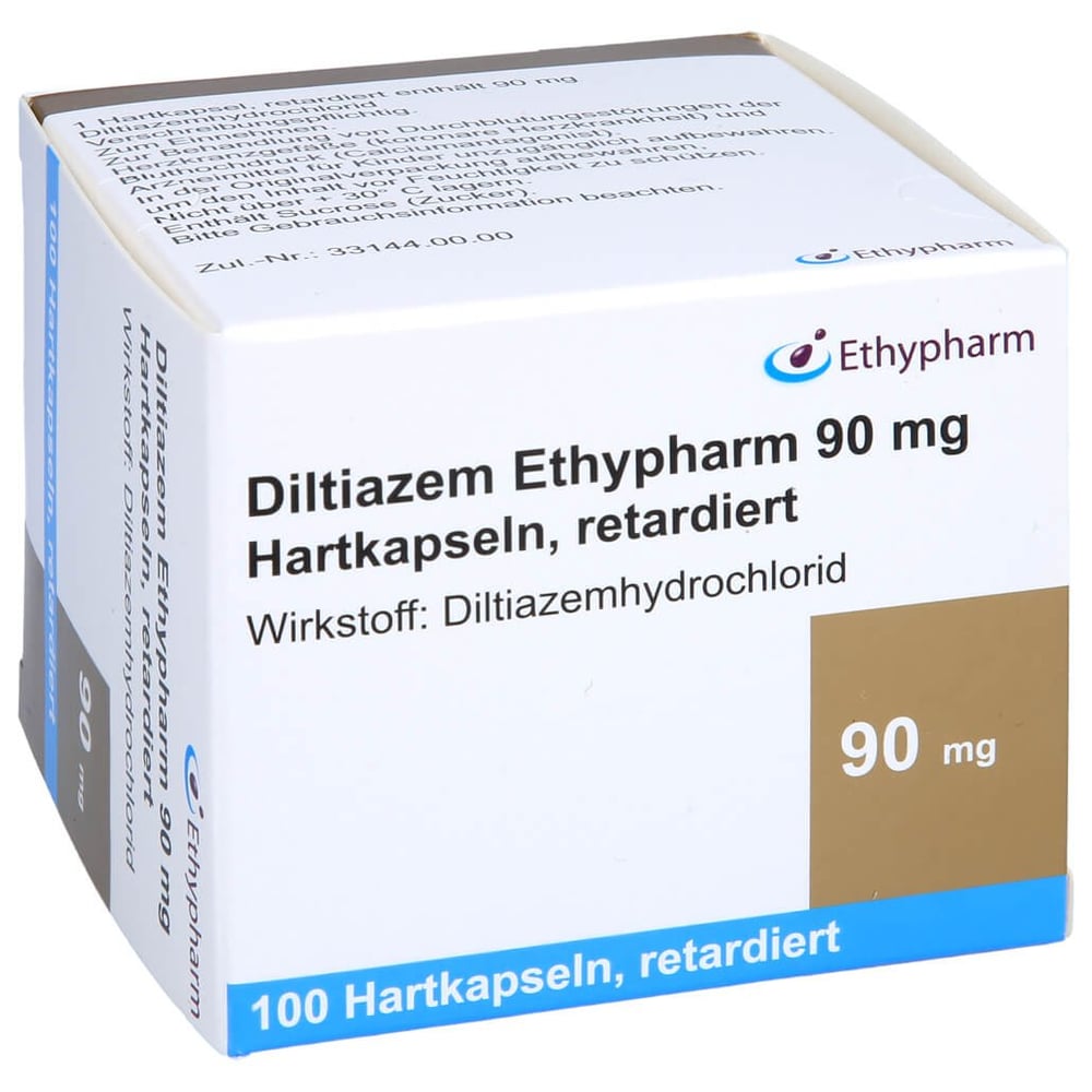 Diltiazem Ethypharm 90 mg Hartkapseln retardiert