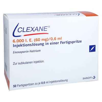 Clexane 6000 I.E. (60 mg)/0,6 ml Injektionslösung