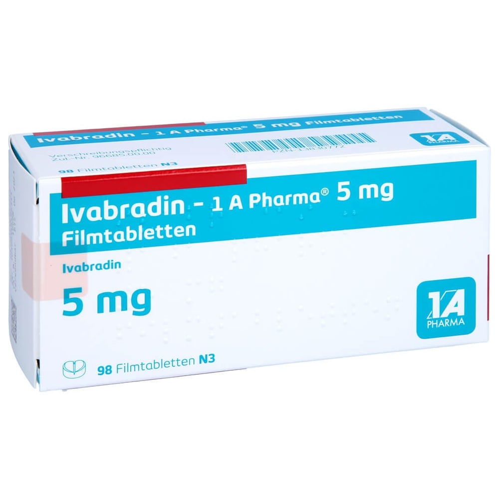 Ivabradin - 1 A Pharma 5 mg Filmtabletten
