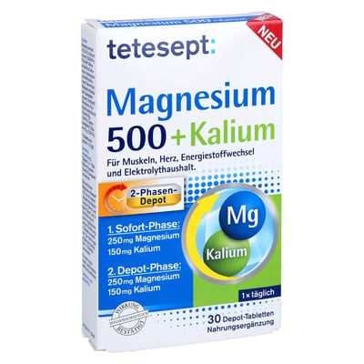 Tetesept Magnes 500+kalium