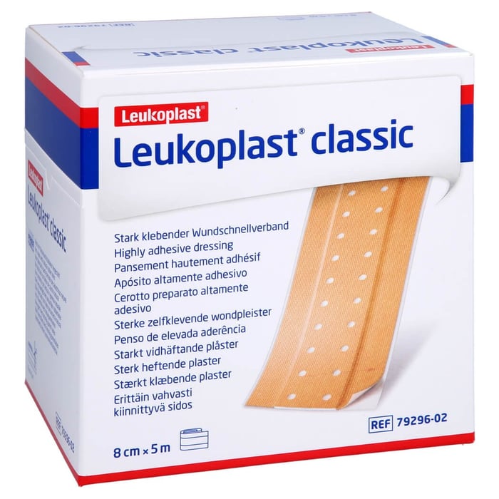 Leukoplast Classic Pflaster 8 cm x 5 m Rolle