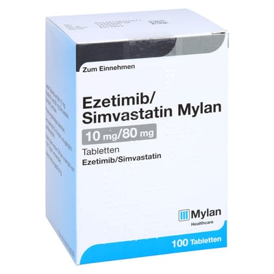 Ezetimib/Simvastatin Mylan 10 mg/80 mg