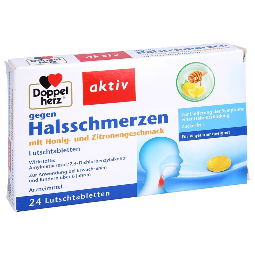 Doppelherz gegen Halsschmerzen Honig- und Zitronengeschmack