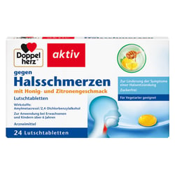 Doppelherz gegen Halsschmerzen Honig- und Zitronengeschmack