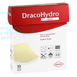 Dracohydro dünn Hydrokoll.Wundauflage 5x5 cm