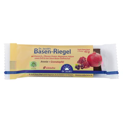 Dr.Jacob's Basen-Riegel Granatapfel Frucht Protein B12 vegan