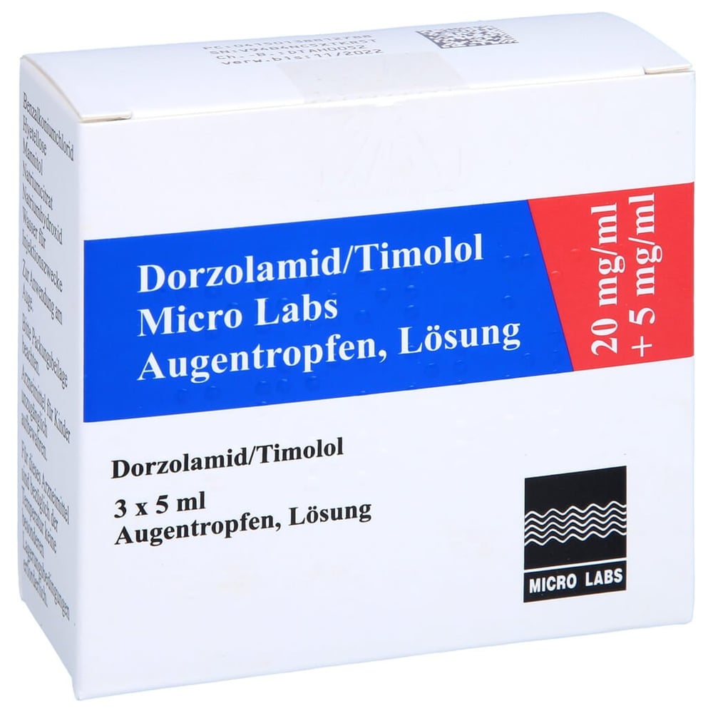 Dorzolamid/Timolol Micro Labs 20 mg/ml + 5 mg/ml