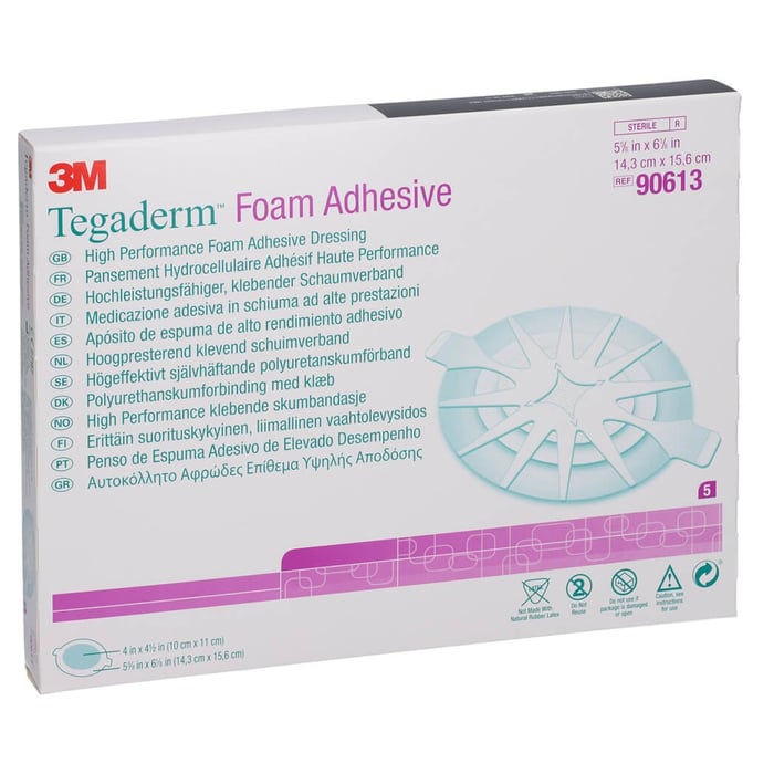Tegaderm Foam Adhesive 14,3x15,6 cm oval 90613