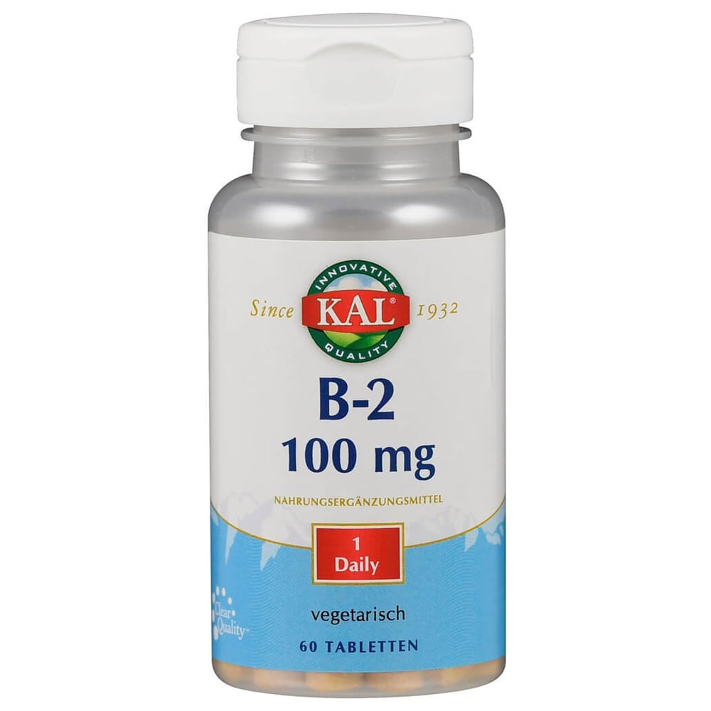 Vitamin B2 Riboflavin 100 mg KAL
