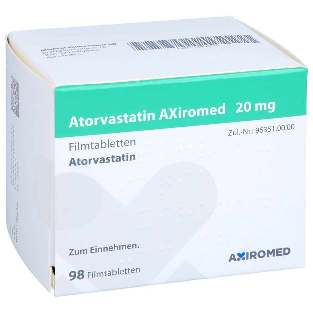 Atorvastatin AXiromed 20 mg
