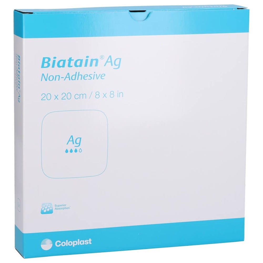 Biatain Ag Schaumverband 20x20 cm nicht haftend B2B Medical