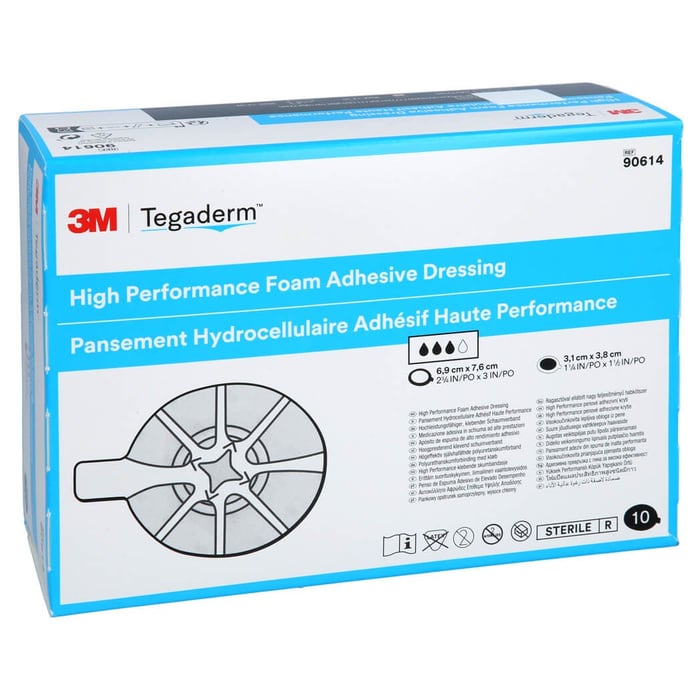 Tegaderm Foam Adhesive 6.9x7.6 cm oval 90614
