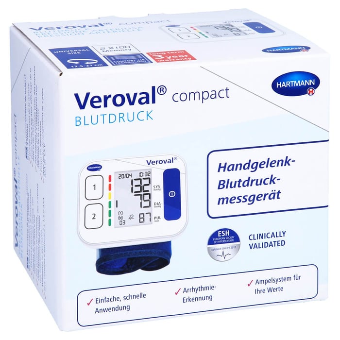 Veroval compact Handgelenk-Blutdruckmessgerät