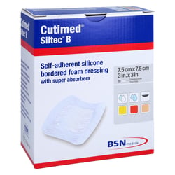 Cutimed Siltec B Schaumverband 7,5x7,5 cm